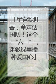 军营粽叶香，童声话国防！这个“六一”，迷彩绿里播种爱国心