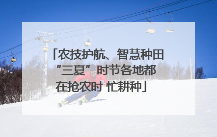 农技护航、智慧种田 “三夏”时节各地都在抢农时 忙耕种