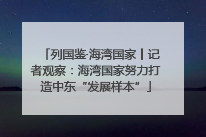 列国鉴·海湾国家丨记者观察：海湾国家努力打造中东“发展样本”