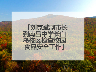 刘克斌副市长到南昌中学长白岛校区检查校园食品安全工作