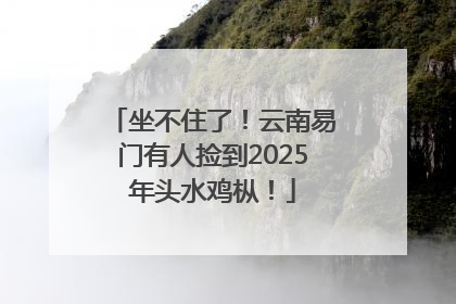 坐不住了！云南易门有人捡到2025年头水鸡枞！