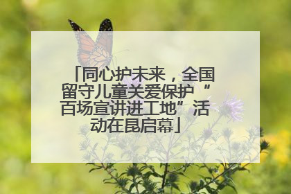 同心护未来，全国留守儿童关爱保护“百场宣讲进工地”活动在昆启幕