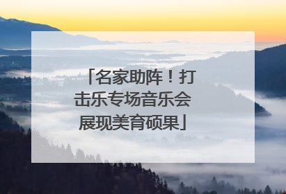 名家助阵！打击乐专场音乐会展现美育硕果