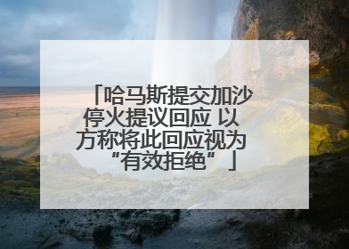 哈马斯提交加沙停火提议回应 以方称将此回应视为“有效拒绝”