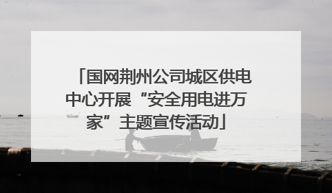 国网荆州公司城区供电中心开展“安全用电进万家”主题宣传活动