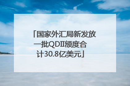 国家外汇局新发放一批QDII额度合计30.8亿美元