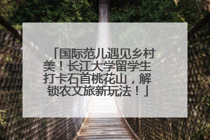 国际范儿遇见乡村美！长江大学留学生打卡石首桃花山，解锁农文旅新玩法！