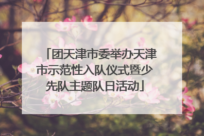团天津市委举办天津市示范性入队仪式暨少先队主题队日活动