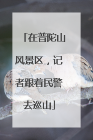 在普陀山风景区，记者跟着民警去巡山