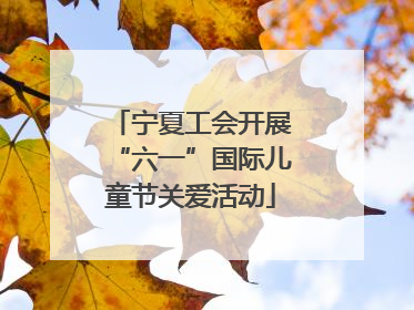 宁夏工会开展“六一”国际儿童节关爱活动