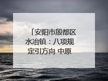 安阳市殷都区水冶镇：八项规定引方向 中原第一镇谱新章