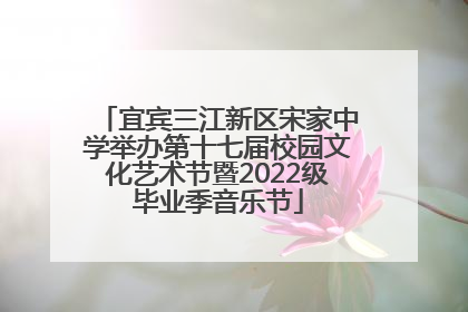 宜宾三江新区宋家中学举办第十七届校园文化艺术节暨2022级毕业季音乐节