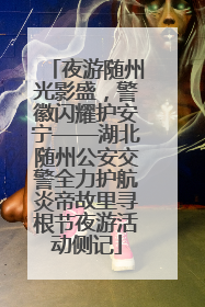 夜游随州光影盛，警徽闪耀护安宁——湖北随州公安交警全力护航炎帝故里寻根节夜游活动侧记
