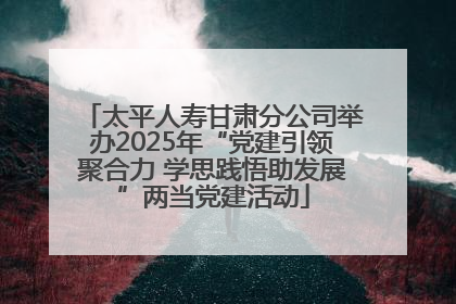 太平人寿甘肃分公司举办2025年“党建引领聚合力 学思践悟助发展”两当党建活动