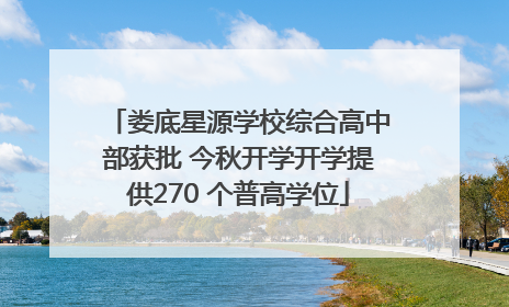 娄底星源学校综合高中部获批 今秋开学开学提供270 个普高学位