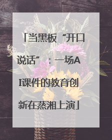 当黑板“开口说话”：一场AI课件的教育创新在蒸湘上演