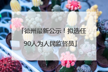 德州最新公示！拟选任90人为人民监督员