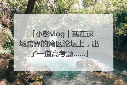 小彭vlog｜我在这场跨界的湾区论坛上，出了一道高考题……