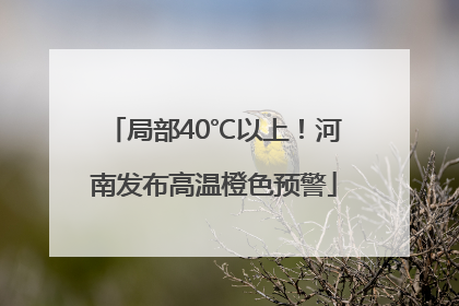 局部40℃以上！河南发布高温橙色预警