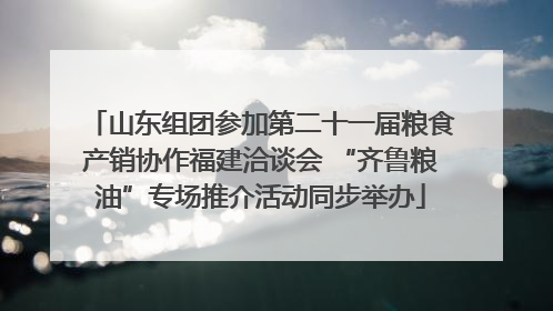 山东组团参加第二十一届粮食产销协作福建洽谈会 “齐鲁粮油”专场推介活动同步举办