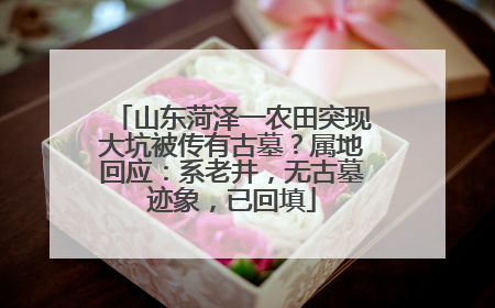 山东菏泽一农田突现大坑被传有古墓？属地回应：系老井，无古墓迹象，已回填
