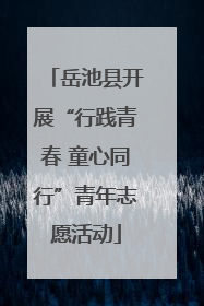 岳池县开展“行践青春 童心同行”青年志愿活动
