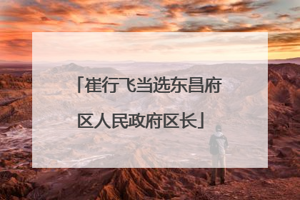 崔行飞当选东昌府区人民政府区长