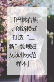 巴林右旗：创新模式 打造“三新”领域妇女就业示范样本