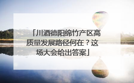 川酒德阳绵竹产区高质量发展路径何在？这场大会给出答案