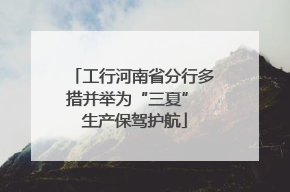 工行河南省分行多措并举为“三夏” 生产保驾护航