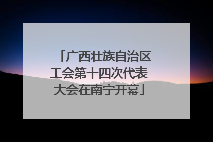 广西壮族自治区工会第十四次代表大会在南宁开幕
