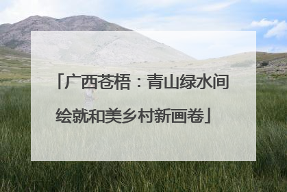 广西苍梧：青山绿水间绘就和美乡村新画卷