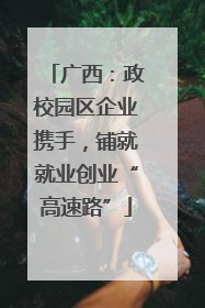 广西：政校园区企业携手，铺就就业创业“高速路”