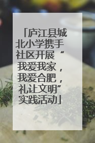 庐江县城北小学携手社区开展“我爱我家，我爱合肥，礼让文明”实践活动