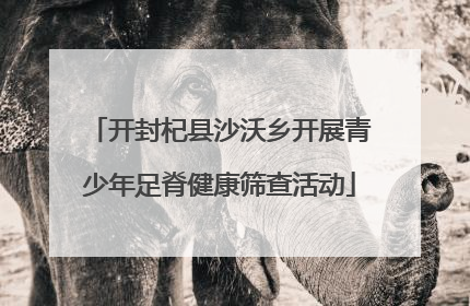 开封杞县沙沃乡开展青少年足脊健康筛查活动