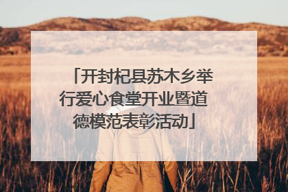 开封杞县苏木乡举行爱心食堂开业暨道德模范表彰活动