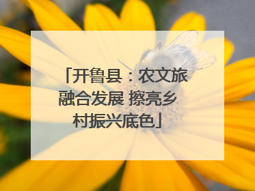 开鲁县：农文旅融合发展 擦亮乡村振兴底色