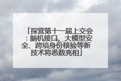 探营第十一届上交会：脑机接口、大模型安全、跨境身份核验等新技术将悉数亮相