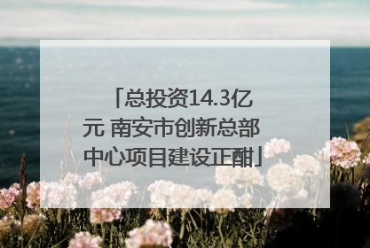 总投资14.3亿元 南安市创新总部中心项目建设正酣