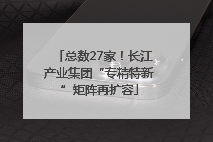 总数27家！长江产业集团“专精特新”矩阵再扩容