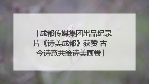 成都传媒集团出品纪录片《诗美成都》获赞 古今诗意共绘诗美画卷