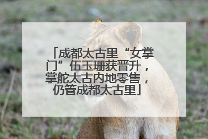 成都太古里“女掌门”伍玉珊获晋升，掌舵太古内地零售，仍管成都太古里