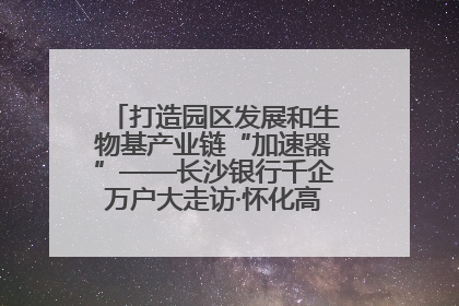 打造园区发展和生物基产业链“加速器”——长沙银行千企万户大走访·怀化高新区、生物基产业链专场活动举行