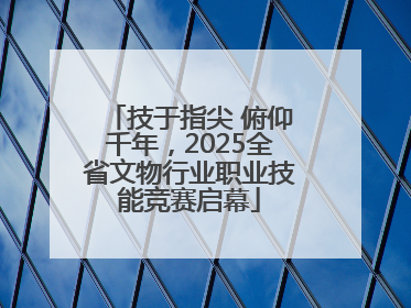 技于指尖 俯仰千年，2025全省文物行业职业技能竞赛启幕