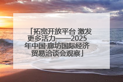 拓宽开放平台 激发更多活力——2025年中国·廊坊国际经济贸易洽谈会观察