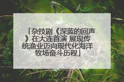 杂技剧《深蓝的回声》在大连首演 展现传统渔业迈向现代化海洋牧场奋斗历程