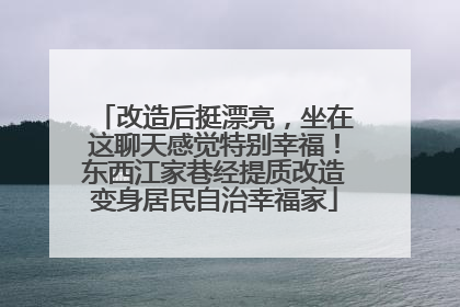 改造后挺漂亮，坐在这聊天感觉特别幸福！东西江家巷经提质改造变身居民自治幸福家