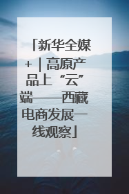 新华全媒+｜高原产品上“云”端——西藏电商发展一线观察