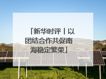 新华时评丨以团结合作共促南海稳定繁荣