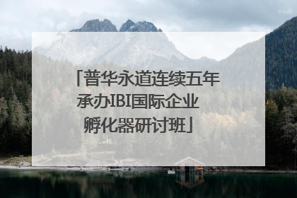 普华永道连续五年承办IBI国际企业孵化器研讨班